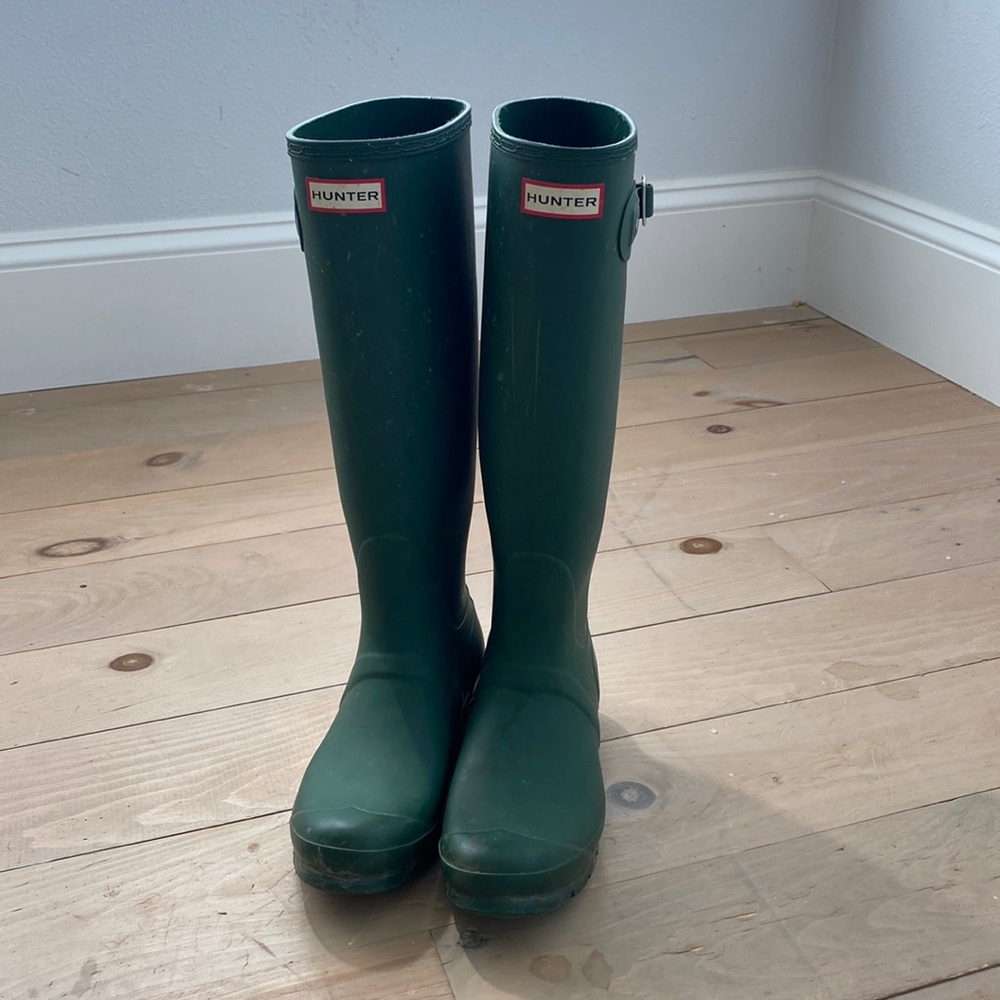 Green Hunter boots